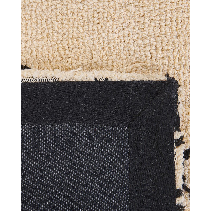 Dywan 200 x 200 cm beżowo-czarny MUTKI Dywan 200 x 200 cm beżowo-czarny MUTKI