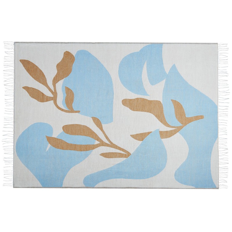 Koc HAKUI 130 x 170 cm Niebieski Koc HAKUI 130 x 170 cm Niebieski