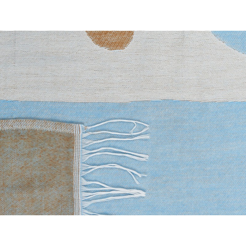 Koc HAKUI 130 x 170 cm Niebieski Koc HAKUI 130 x 170 cm Niebieski