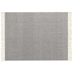 Koc CHYAMA Bawełna 125 x 150 cm Czarny/ biały Koc CHYAMA Bawełna 125 x 150 cm Czarny/ biały