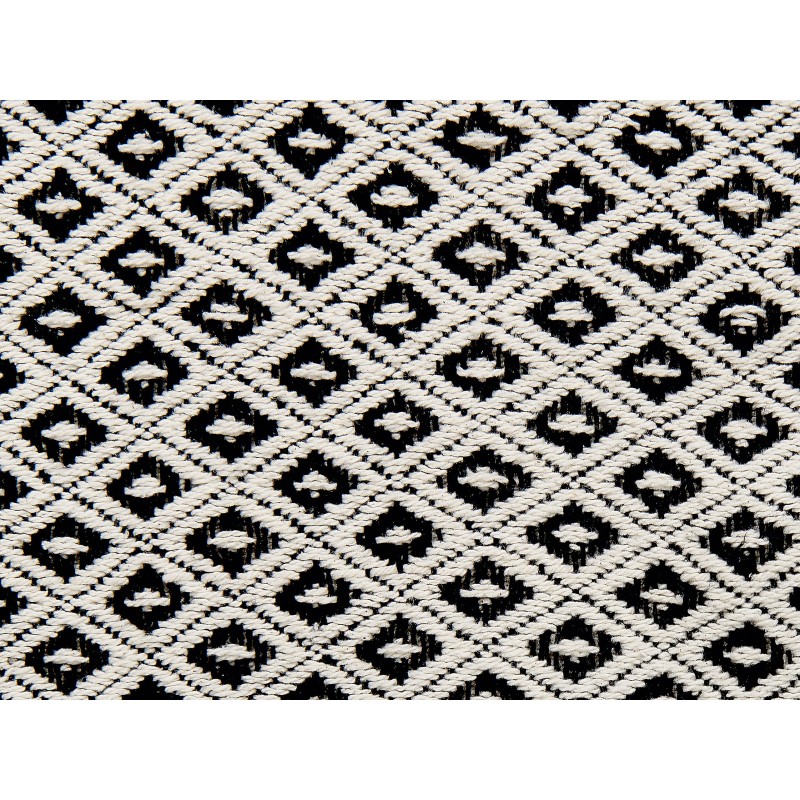 Koc CHYAMA Bawełna 125 x 150 cm Czarny/ biały Koc CHYAMA Bawełna 125 x 150 cm Czarny/ biały
