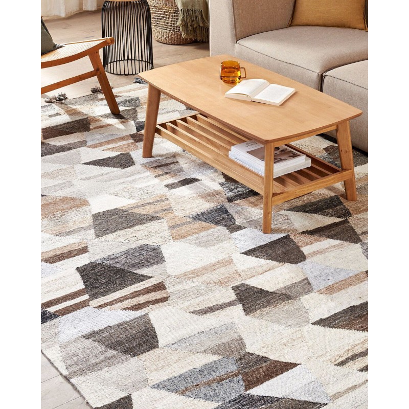Dywan wełniany kilim 160 x 230 cm wielokolorowy ARGAVAND Dywan wełniany kilim 160 x 230 cm wielokolorowy ARGAVAND