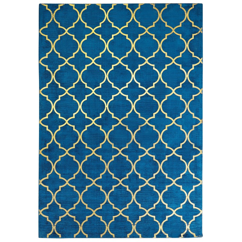 Dywan z wiskozy 160 x 230 cm niebieski YELKI Dywan z wiskozy 160 x 230 cm niebieski YELKI