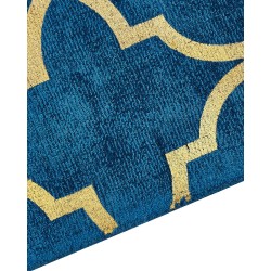 Dywan z wiskozy 160 x 230 cm niebieski YELKI Dywan z wiskozy 160 x 230 cm niebieski YELKI