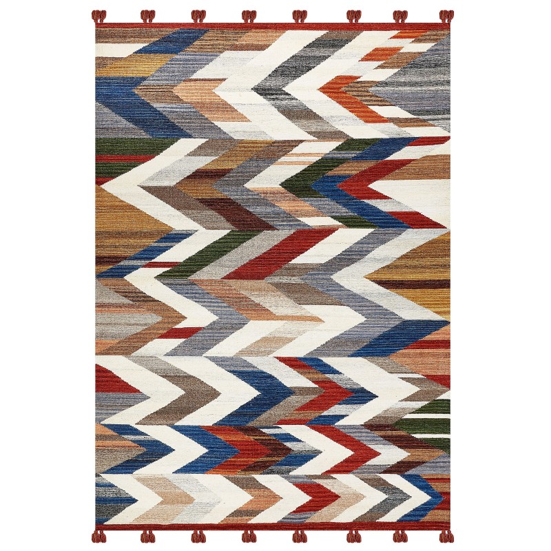 Dywan wełniany kilim 200 x 300 cm wielokolorowy KANAKERAVAN Dywan wełniany kilim 200 x 300 cm wielokolorowy KANAKERAVAN