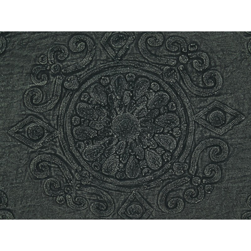 Zestaw 2 poduszek dekoracyjnych VELOOR Bawełna 30 x 50 cm Ciemnoszary Wzór orientalny Zestaw 2 poduszek dekoracyjnych VELOOR Bawełna 30 x 50 cm Ciemnoszary Wzór orientalny