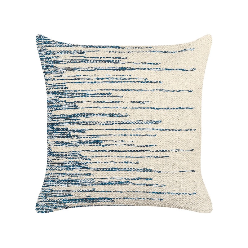 Zestaw 2 poduszek dekoracyjnych RIVINA Bawełna 45 x 45 cm Beżowy W paski Zestaw 2 poduszek dekoracyjnych RIVINA Bawełna 45 x 45 cm Beżowy W paski