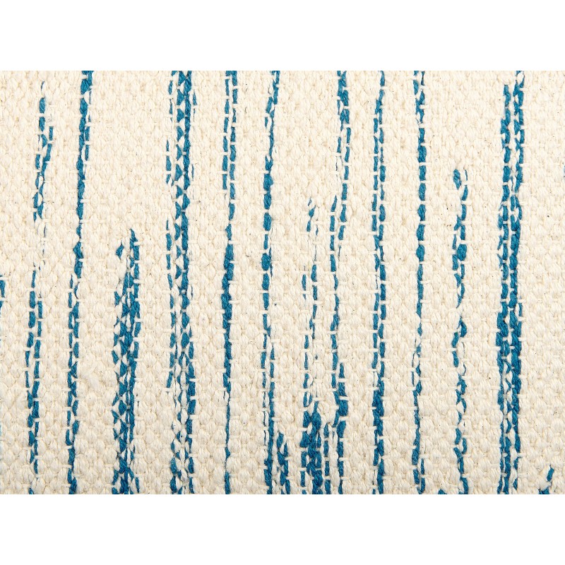Zestaw 2 poduszek dekoracyjnych RIVINA Bawełna 45 x 45 cm Beżowy W paski Zestaw 2 poduszek dekoracyjnych RIVINA Bawełna 45 x 45 cm Beżowy W paski