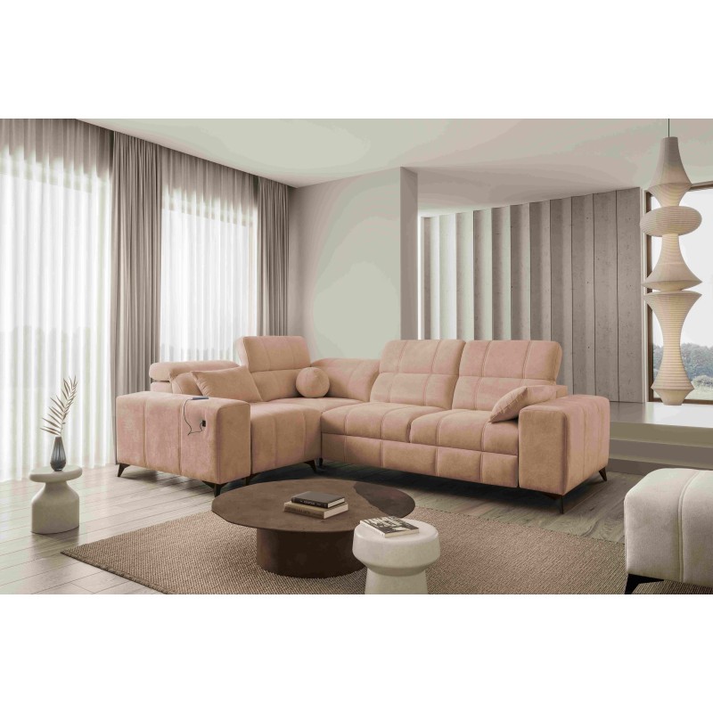 Ballagio II corner sofa with sleeping function in Plecionka fabric, Spring 1112 Ballagio II corner sofa with sleeping function in Plecionka fabric, Spring 1112