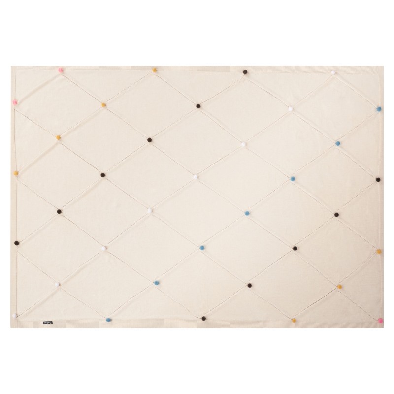 Koc GAIDAR Bawełna 130 x 170 cm Beżowy Koc GAIDAR Bawełna 130 x 170 cm Beżowy