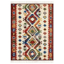 Dywan wełniany kilim 160 x 230 cm wielokolorowy AREVIK Dywan wełniany kilim 160 x 230 cm wielokolorowy AREVIK