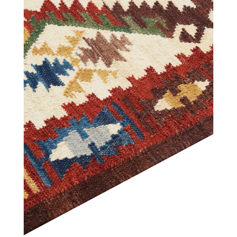 Dywan wełniany kilim 160 x 230 cm wielokolorowy AREVIK Dywan wełniany kilim 160 x 230 cm wielokolorowy AREVIK