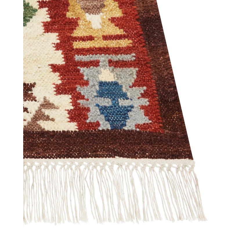 Dywan wełniany kilim 160 x 230 cm wielokolorowy AREVIK Dywan wełniany kilim 160 x 230 cm wielokolorowy AREVIK