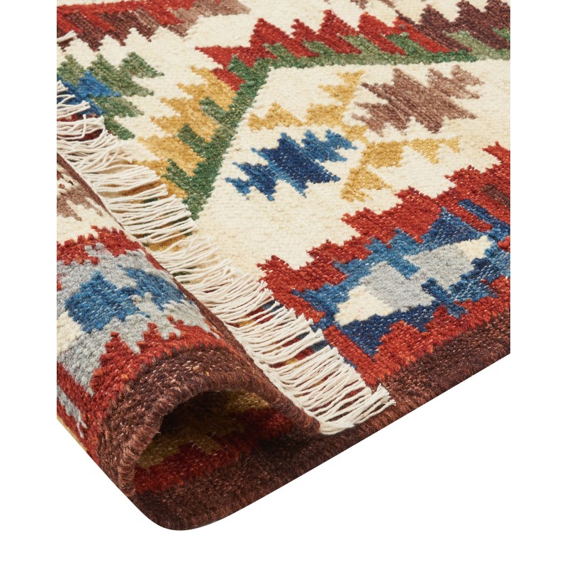 Dywan wełniany kilim 160 x 230 cm wielokolorowy AREVIK Dywan wełniany kilim 160 x 230 cm wielokolorowy AREVIK