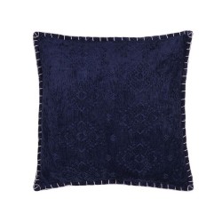 Poduszka dekoracyjna MELUR 45 x 45 cm Ciemnoniebieski Ikat