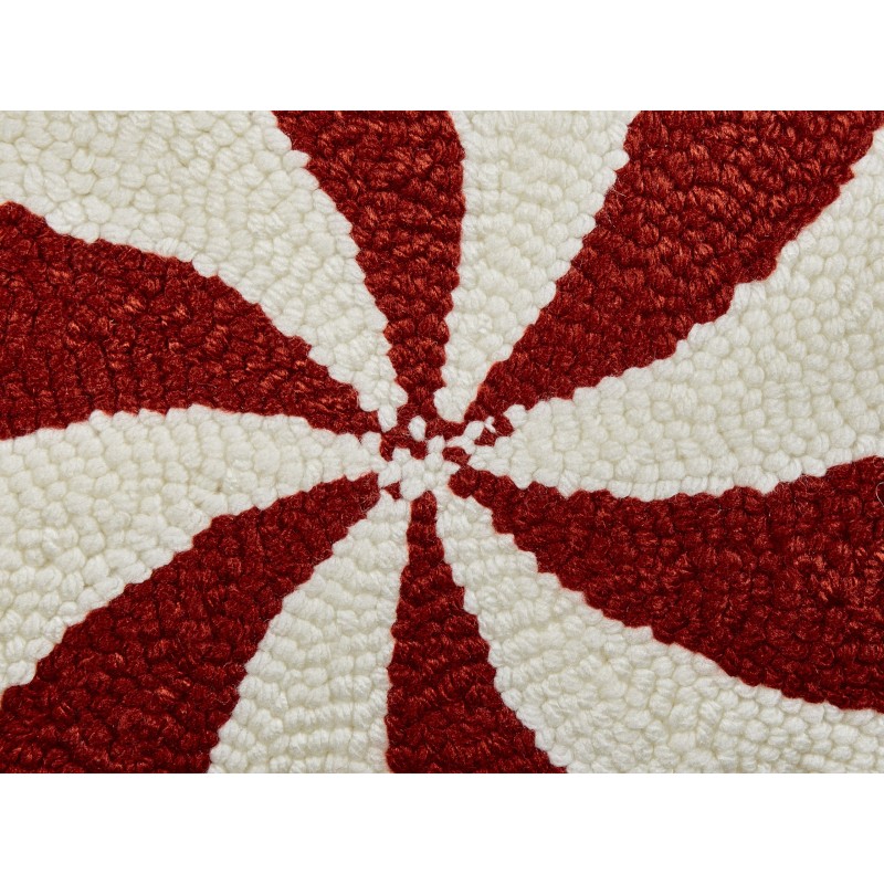 Zestaw 2 poduszek dekoracyjnych SPIRAL CANDY Boucle 35 x 58 cm Biały Wzór świąteczny Zestaw 2 poduszek dekoracyjnych SPIRAL CANDY Boucle 35 x 58 cm Biały Wzór świąteczny