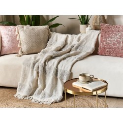 Koc RAEBARELI Bawełna 130 x 180 cm Biały Koc RAEBARELI Bawełna 130 x 180 cm Biały