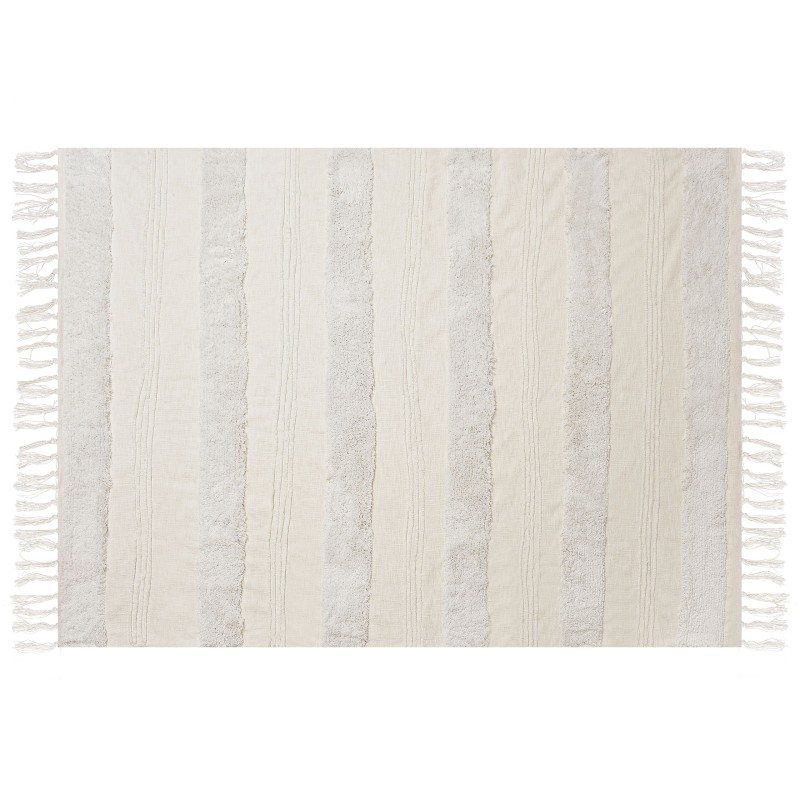 Koc RAEBARELI Bawełna 130 x 180 cm Biały Koc RAEBARELI Bawełna 130 x 180 cm Biały