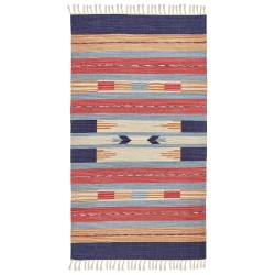 Dywan bawełniany kilim 80 x 150 cm wielokolorowy GANDZAK Dywan bawełniany kilim 80 x 150 cm wielokolorowy GANDZAK