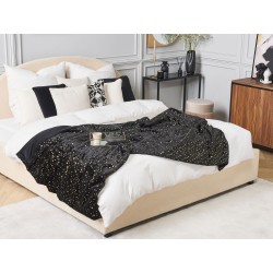 Koc ALAZEYA 130 x 180 cm Czarny Koc ALAZEYA 130 x 180 cm Czarny