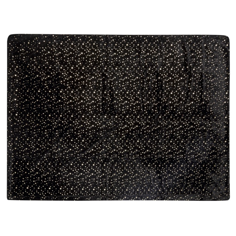 Koc ALAZEYA 130 x 180 cm Czarny Koc ALAZEYA 130 x 180 cm Czarny