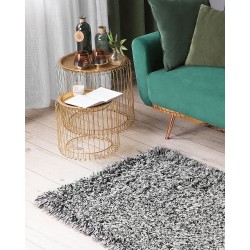 Dywan shaggy 80 x 150 cm czarno-biały CIDE Dywan shaggy 80 x 150 cm czarno-biały CIDE