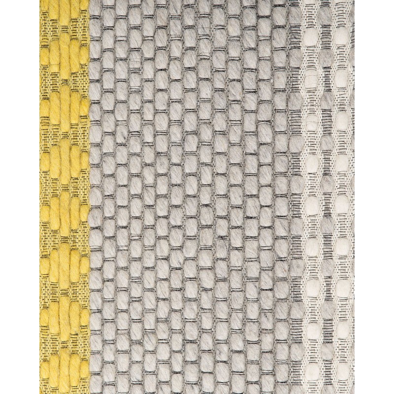 Dywan wełniany 80 x 150 cm żółto-szary AKKAYA Dywan wełniany 80 x 150 cm żółto-szary AKKAYA
