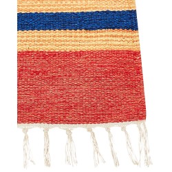 Dywan bawełniany kilim 140 x 200 cm wielokolorowy HATIS Dywan bawełniany kilim 140 x 200 cm wielokolorowy HATIS