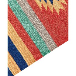 Dywan bawełniany kilim 140 x 200 cm wielokolorowy HATIS Dywan bawełniany kilim 140 x 200 cm wielokolorowy HATIS