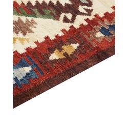 Dywan wełniany kilim 200 x 300 cm wielokolorowy AREVIK Dywan wełniany kilim 200 x 300 cm wielokolorowy AREVIK