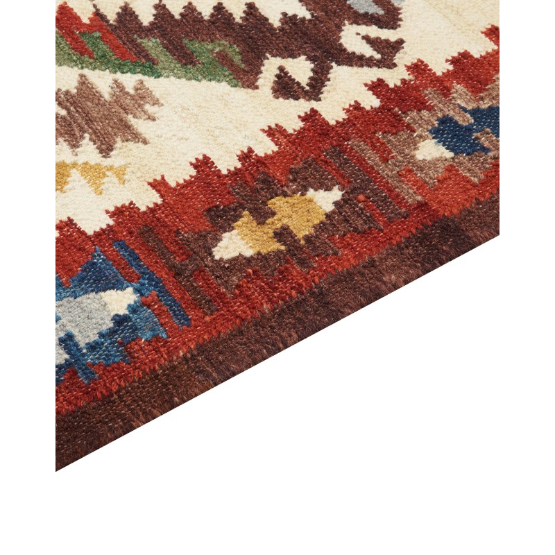 Dywan wełniany kilim 200 x 300 cm wielokolorowy AREVIK Dywan wełniany kilim 200 x 300 cm wielokolorowy AREVIK