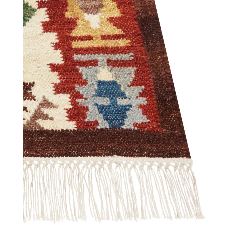 Dywan wełniany kilim 200 x 300 cm wielokolorowy AREVIK Dywan wełniany kilim 200 x 300 cm wielokolorowy AREVIK