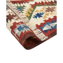 Dywan wełniany kilim 200 x 300 cm wielokolorowy AREVIK Dywan wełniany kilim 200 x 300 cm wielokolorowy AREVIK