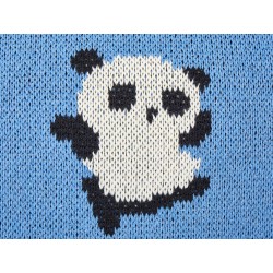 2 poduszki dla dzieci bawełniane w pandy 45 x 45 cm niebieskie TALOKAN 2 poduszki dla dzieci bawełniane w pandy 45 x 45 cm niebieskie TALOKAN