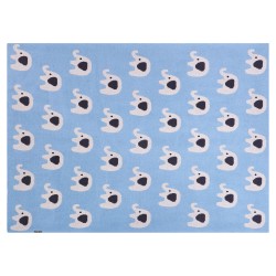 Koc HILKOT Bawełna 130 x 170 cm Niebieski Koc HILKOT Bawełna 130 x 170 cm Niebieski