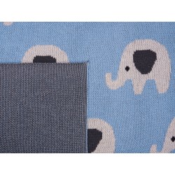 Koc HILKOT Bawełna 130 x 170 cm Niebieski Koc HILKOT Bawełna 130 x 170 cm Niebieski