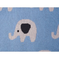 Koc HILKOT Bawełna 130 x 170 cm Niebieski Koc HILKOT Bawełna 130 x 170 cm Niebieski