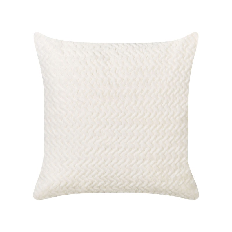 Zestaw 2 poduszek dekoracyjnych SURMI Sztuczne futro 45 x 45 cm Złamana biel Jednolity Zestaw 2 poduszek dekoracyjnych SURMI Sztuczne futro 45 x 45 cm Złamana biel Jednolity