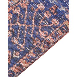 Dywan bawełniany 200 x 300 cm czerwono-niebieski KURIN Dywan bawełniany 200 x 300 cm czerwono-niebieski KURIN