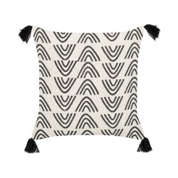 Zestaw 2 poduszek dekoracyjnych MAYS Bawełna 45 x 45 cm Biały Wzór geometryczny Zestaw 2 poduszek dekoracyjnych MAYS Bawełna 45 x 45 cm Biały Wzór geometryczny