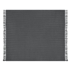 Narzuta na łóżko BERE Bawełna 200 x 220 cm Ciemnoszary Narzuta na łóżko BERE Bawełna 200 x 220 cm Ciemnoszary