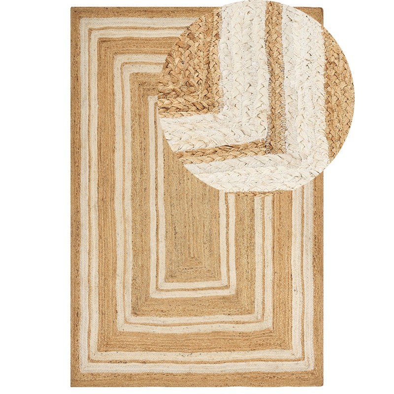 Dywan z juty 200 x 300 cm beżowy ELMALI Dywan z juty 200 x 300 cm beżowy ELMALI