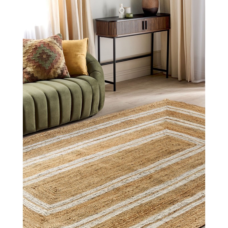 Dywan z juty 200 x 300 cm beżowy ELMALI Dywan z juty 200 x 300 cm beżowy ELMALI