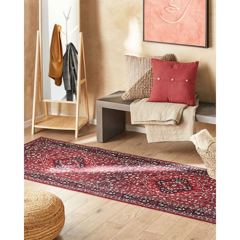 Dywan 80 x 300 cm czerwony VADKADAM Dywan 80 x 300 cm czerwony VADKADAM