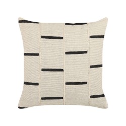 Zestaw 2 poduszek dekoracyjnych ABIES Bawełna 45 x 45 cm Beżowy W paski Zestaw 2 poduszek dekoracyjnych ABIES Bawełna 45 x 45 cm Beżowy W paski
