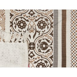 Koc CHINSURAH Bawełna 130 x 180 cm Brązowy Koc CHINSURAH Bawełna 130 x 180 cm Brązowy