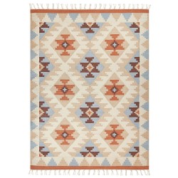 Dywan bawełniany kilim 160 x 230 cm wielokolorowy DILIJAN Dywan bawełniany kilim 160 x 230 cm wielokolorowy DILIJAN