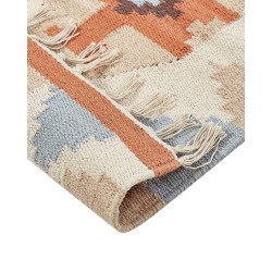 Dywan bawełniany kilim 160 x 230 cm wielokolorowy DILIJAN Dywan bawełniany kilim 160 x 230 cm wielokolorowy DILIJAN