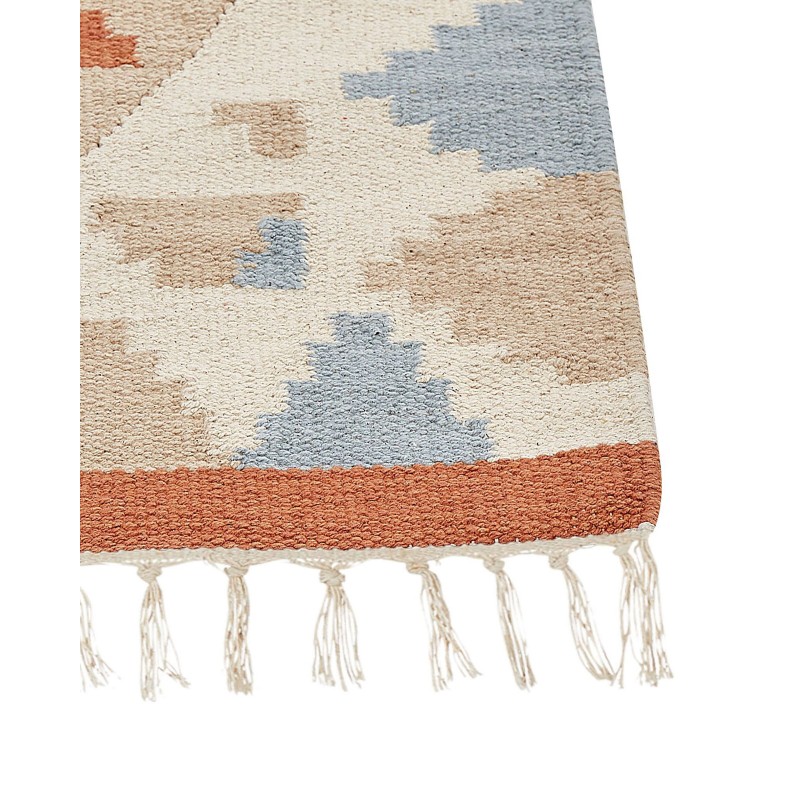 Dywan bawełniany kilim 160 x 230 cm wielokolorowy DILIJAN Dywan bawełniany kilim 160 x 230 cm wielokolorowy DILIJAN