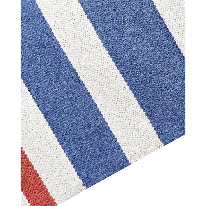 Dywan bawełniany kilim 140 x 200 cm wielokolorowy VARSER Dywan bawełniany kilim 140 x 200 cm wielokolorowy VARSER